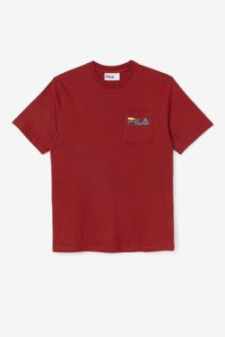 Camiseta Fila Curtis Pocket Tee Hombre Rojas | Fila564XZ
